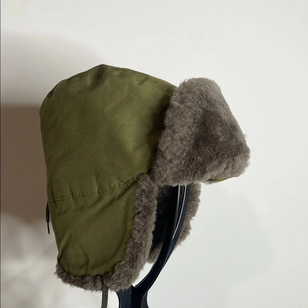 Eddie Bauer | Vintage Green Hat Faux Fur Lining Goose Down Insulated